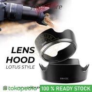 lens hood ew-63c for lensa kamera canon ef-s 18-55mm &amp; 55-250mm stm