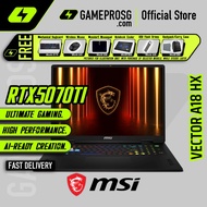 MSI Vector A18 HX Gaming Laptop — 18" Big Screen — RTX 5070Ti - QHD+ 240Hz - Ryzen 9 - 32GB - 1TB SS