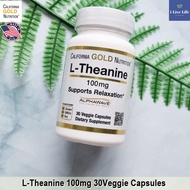 แอล ธีอะนีน L-Theanine AlphaWave® 100 mg 30 Veggie Capsules - California Gold Nutrition