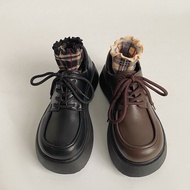 Vintage Black Brown Women's Smooth Leather Oxford Shoes GL02