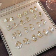 2pcs Pearl Ear Clip Earrings Fashion Without Ear Hole Earings Simple Ear Cuff Fake Piercing Fashion 