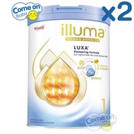 惠氏 ILLUMA LUXA 1號 初生嬰兒配方奶粉 800克 x 2罐 [適合0至6個月] (60642-藍) [到期日: 2027/08/29] <香港行貨> [批次號碼:52410017C4]