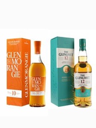 普飲優惠 Set of 2 - The Glenlivet 12 YO Double Oak Single Malt Whisky 700ml &amp; Glenmorangie 10 YO Single Malt Whisky 700ml