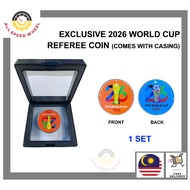 1 PC 2026 WORLD CUP REFEREE COIN/EXCLUSIVE LIMITED EDITION WITH CASING/KOIN PENGADIL BOLA SEPAK/世界足球