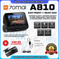 [New Launch] 70mai A810 Dash Cam 4K Dual Vision Car Recorder with UHD ADAS GPS Resolution HDR Rear R