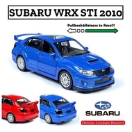 Collection Car Diecast 1:36 Subaru WRX STi 2010 Edition Alloy car Diecast Metal Collectible car