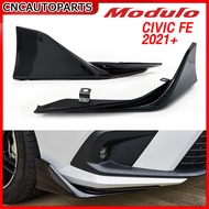 ชุดแต่ง HONDA CIVIC FE ทรง Modulo ปี 2021 2022 2023  - ลิ้นหน้า สเกิร์ต สีดำเงา ตูดเป็ด หางหลัง สปอยเลอร์ ซีวิค