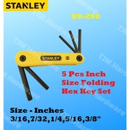 Stanley 69-260 Folding Hex Key Set 5 Piece (3/16 7/32 1/4 5/16 3/8)