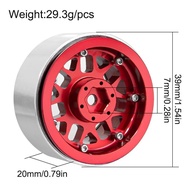 4PCS CNC Aluminium 1.3" Beadlock Wheel Rim Wheel Hub for TRX4M Axial SCX24 FMS FCX24 1/18 1/24 RC Cr