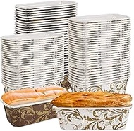 WOPPLXY 100 Pcs Paper Loaf Pan, 7.6 x 3.5 x 2.4 Inch Loaf Pan Liners, Disposable Paper Baking Loft P