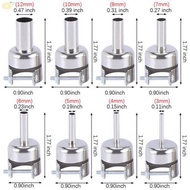 8 Pieces Hot Air Nozzle Kit Aluminum Alloy for Soldering Stations 850 852 Series