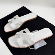 HERMES 愛馬仕Oran 白色H型涼鞋拖鞋 38.5碼