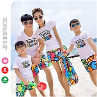 Quần áo đi biển cho gia đình hội nhóm đồng phục team building nam nữ nổi bật DDB50 DONGPHUCSG