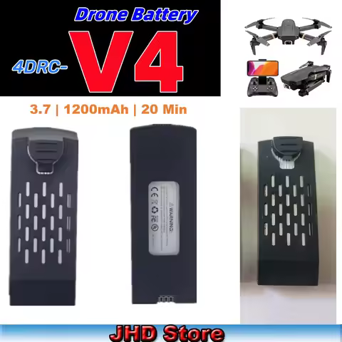 JHD Bateria 4DRC V4 Battery 3.7V 1200MAh For Original 4D-V4 Drone Battery RC Quadcopter V4 Replaceme