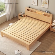 Modern Wooden Bed 1.2m1.8m 1.5m Simple Economical Single Practical Bed Frame Rental Room Household D