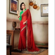 RED GEORGETTE SAREE NOW SAREE