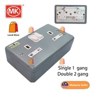 MK G2946ALM Double Metal Clad Switch Socket Outlet heavy duty / MK G2977ALM 1 GANG METAL CLAD SWITCH