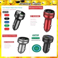 🔥FAST CHARGE 65W 🔥Car Charger fast charging adapter 65W Output 3.0 Quick Charging Dual port USB type