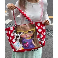 Neohub * Polka Dot Picnic Bug Blythe doll Large Capacity tote Canvas Printing Computer Bag Gift