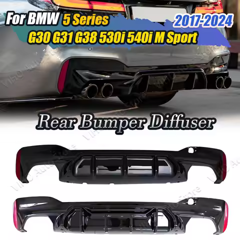 For BMW G30 530i 525i 540i M Sport 2017-2023 CS/ M5 Style Rear Bumper Lip Splitter G30 G31 M Sport D