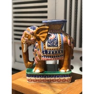 ELEPHANT STAND 37CM HANDCRAFT CERAMIC MEN SET USED FOR SITTING IN POTS TREES BOOKS TO MAKE TEA TABLE