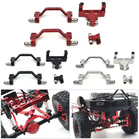 Metal Front Rear Pull Rod Seat Servo+Fixing Seat For For WPL 1/16 C64 Toyota Hairakkusu Metal Upgrad