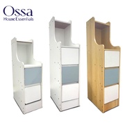 Ossa โต๊ะข้างเตียงE2-4A ชั้นวางอเนกประสงค์ ตู้ข้างเตียง แนวสูง เก็บของได้เยอะ ตู้หัวเตียงที่เรียบง่าย
