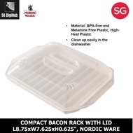 Nordic Ware Compact Bacon Rack With Lid L8.75xW7.625xH0.625"