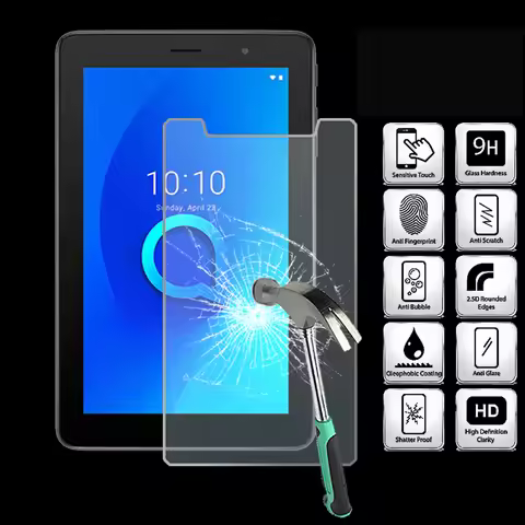 For Alcatel 1T 7 Tablet Tempered Glass Screen Protector Cover Explosion-Proof Anti-Scratch Screen Fi