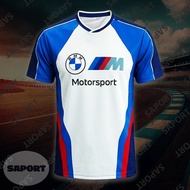 Motogp Shirt Round Neck Short Sleeve Bmw Team Morocco WSBK Printed All Over Size S-5XL WB0071