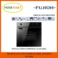 FUJIOH FV-EL61GL 70L BUILT-IN OVEN WITH ENAMEL COATING - 2 YEARS FUJIOH WARRANTY + FREE DELIVERY