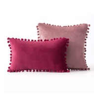 CNY Christmas Cushion Cover Pillow Cover Pillow Case 50x50 45x45cm 30x50cm Sofa Velvet Ball Throw Pi