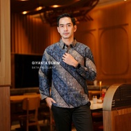 KATUN GIYONTA DENIM Men's Slimfit Premium Modern Luxury Long Sleeve Adult Batik Shirt Full Lining So