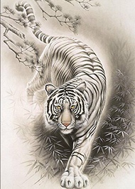 POSTER CETAK HARIMAU PUTIH LUKISAN CETAK HARIMAU PUTIH POSTER CETAK HARIMAU PUTIH JUMBO LUKISAN CETA