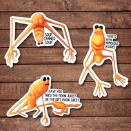 สติ๊กเกอร์ฟานอาร์ต 3/6/15 ชิ้น Marcus VRchat Worm Shh Sneaky - คงทน และป้องกันรังสี UV ผิวเงา เหมาะส