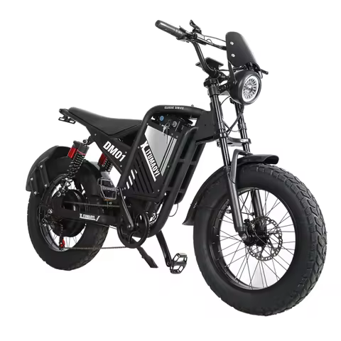 【1 Year Warranty】BAOLUJIE DM01 Moto Electric Bicycle 60V 30AH Battery 42 MPH Electric Bike E-Bike Ad
