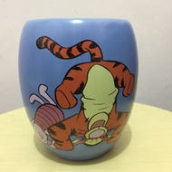 The Disney Store，Winnie the Pooh，Tigger，Piglet，Large，Blue，Ceramic，Barrel，Cup，Mug，Made in Thailand，泰國
