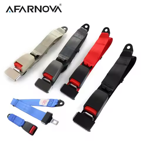 Red 2 Points Seat Belt Universal Car Safety Belt 5 Color Red Black Blue Beige Gray Safety Belt Long 
