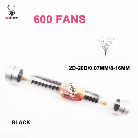 Supmacio Speed Premade Volume Fans 3d-20d 0.07mm Pointy Base Loose Promade Fan Lashes 600 Fans