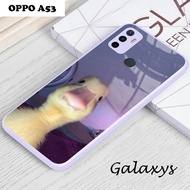 Softcase Kaca Warna Ungu/Lilac Oppo A53 - [GL108] - Case Oppo A53 - Casing Hp Oppo A53 - Case hp Opp