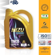 Mizu Premium Mineral 10W30 Car Engine Oil (4L) [Free Sticker]