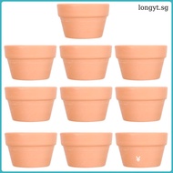 10 Pcs Big Terracotta Flat Basin Mini Succulent Plants Indoor House Pots Reusable Planting Flower Ga