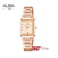 Alba Quartz Ladies Metal Watch นาฬิกาข้อมือผู้หญิง สแตนเลส รุ่น AH7Q84X1 (สีพิ้งค์โกลด์)