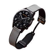 Garmin Venu SQ 2 Crazy Horse Genuine Leather Silicone Strap garmin venu sq sq2 music Magnetic Foldin