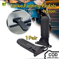 1pair Nylon Ebike Folding Pedals 5 7cm Universal Bike Foot Pedal Moped Scooter Footrest