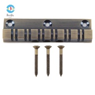 LUOLUVO Electric Guitar Bridge, Bronze Color Metal 12 String Guitar Bridge, Premium Guitar Bridge Re