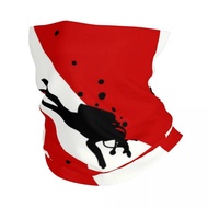 Custom Scuba Dive Flag Bubble Neck Gaiter Men Women UV Face Shield Winter Diving Diver Bandana Scarf