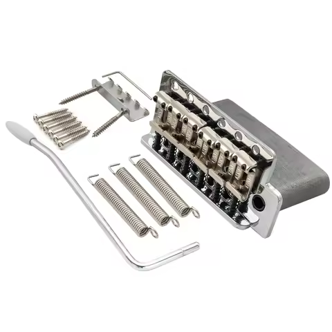 Wilkinson M Series 54mm(2-1/8 inch) String Spacing 6-Screw Vintage Bent Saddle Guitar Tremolo Bridge