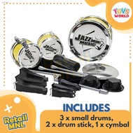 Retailmnl MINI Drums Kit Simulation Jazz Percussion Music Instrument Toys for Kids