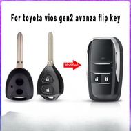cod modified flip key For toyota avanza vios gen 2 flip key Remote shell replacement 2008 2009 2010 
